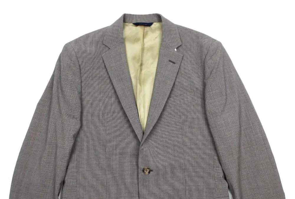 Brooks Brothers 1818 Milano Suit 36 R  30 W Mens Slim Fit Taupe Houndstooh Wool